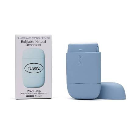 FUSSY Wavy Days Refillable Natural Deodorant, Starter Pack, 40g
